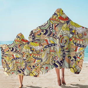 Shade of Yellow Mandala Art Shape SWLS5194 Hooded Towel