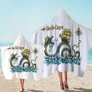 Here Be Dragons SWLS5262 Hooded Towel