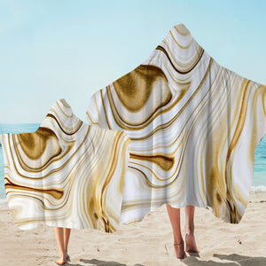 Golden Brown Old Paint Splatter SWLS5342 Hooded Towel