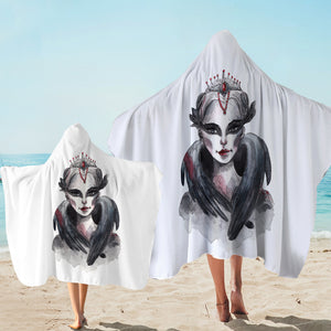 Watercolor Dark Female Witch SWLS5354 Hooded Towel