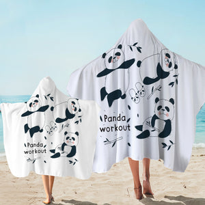 Cute Panda Work Out SWLS5500 Hooded Towel