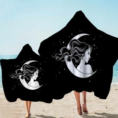 Image of B&W Lady & Half Moon SWLS5606 Hooded Towel