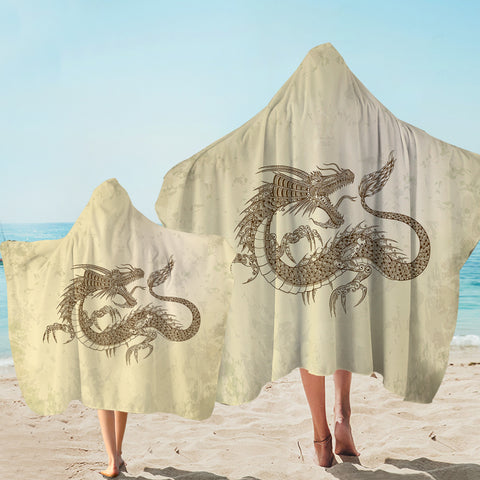 Image of Asian Dragon Earth Tone SWLS5623 Hooded Towel
