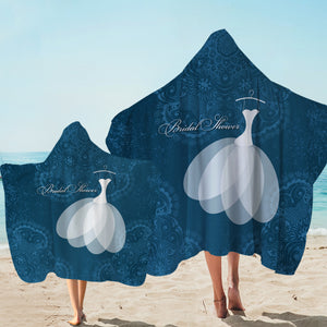 Bridal Shower Wedding Dress SWLS6122 Hooded Towel