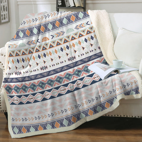 Image of White Bohemian SWMT3309 Sherpa Fleece Blanket