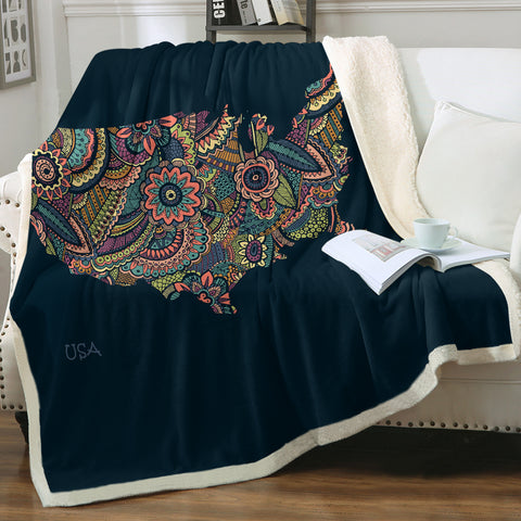 Image of USA Territory SWMT3319 Sherpa Fleece Blanket