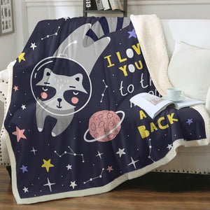 To The Moon And Back SWMT3323 Sherpa Fleece Blanket