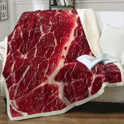 Image of Beef Pattern SWMT3326 Sherpa Fleece Blanket