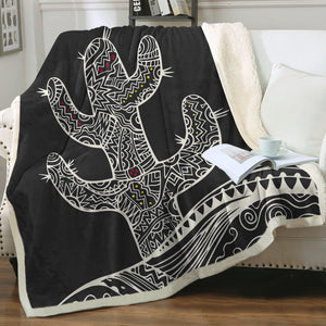 Cactus Sketch SWMT3376 Sherpa Fleece Blanket