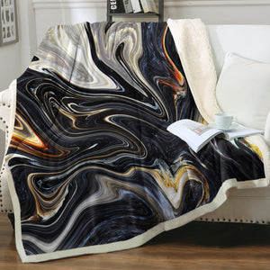 Metal Gradient SWMT3461 Sherpa Fleece Blanket