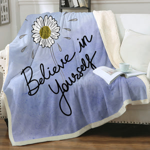 Daisy - Believe in Yourself  SWMT3473 Sherpa Fleece Blanket