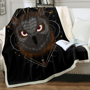 Dark Owl Dreamcatcher SWMT3480 Sherpa Fleece Blanket