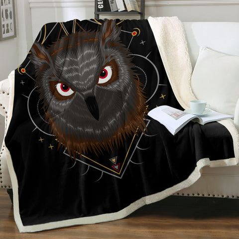 Image of Dark Owl Dreamcatcher SWMT3480 Sherpa Fleece Blanket