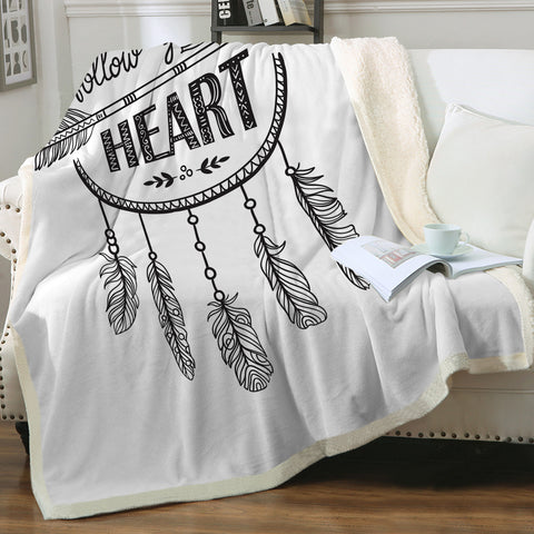 Image of Follow Your Heart Dreamcatcher  SWMT3608 Sherpa Fleece Blanket