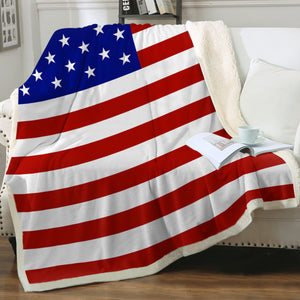 USA Flag SWMT3662 Fleece Blanket