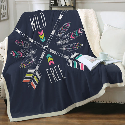 Image of Arrow & Feather - Wild & Free SWMT3667 Fleece Blanket