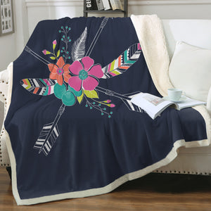 Floral Arrows & Feather SWMT3668 Fleece Blanket