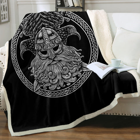 Image of Circle Eagles Warrior Metal Logo SWMT3671 Fleece Blanket