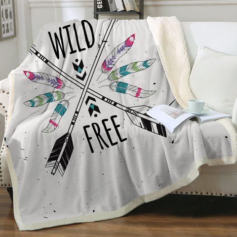 Image of Wild - Free & Arrows SWMT3679 Fleece Blanket