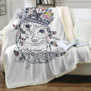 Colorful Feather & Dot  SWMT3697 Fleece Blanket