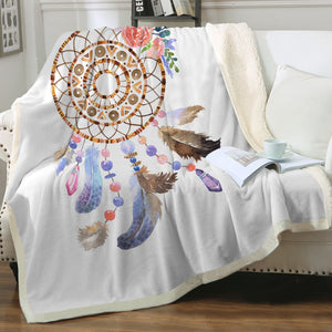 Pastel Floral Dreamcatcher SWMT3701 Fleece Blanket