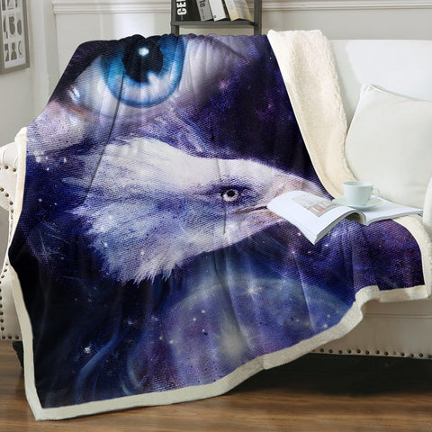 Image of Galaxy Eagle Eyes SWMT3706 Fleece Blanket