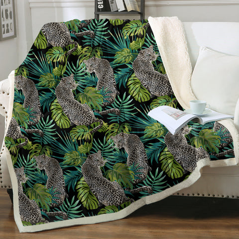 Image of Jagua Palm Leaves SWMT3738 Fleece Blanket