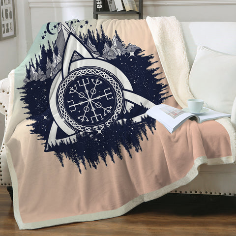 Image of Triangle Zodiac Forest SWMT3765 Fleece Blanket