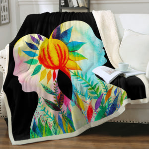 Colorful Leaves Reflect Human SWMT3804 Fleece Blanket