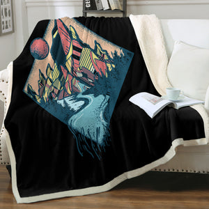Night Forest Illustration SWMT3815 Fleece Blanket