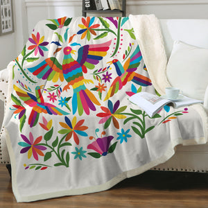 Colorful Bird Art SWMT3822 Fleece Blanket