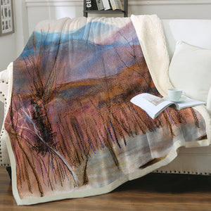 Cozy Landscape Watercolor SWMT3864 Fleece Blanket