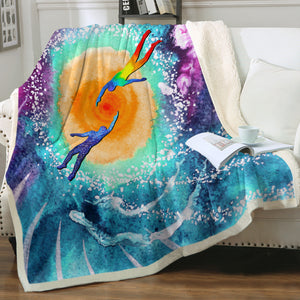 Trippy Human Heat Curve  SWMT3878 Fleece Blanket