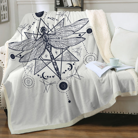 Image of Odonata Zodiac Sketch SWMT3927 Fleece Blanket
