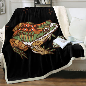 Vintage Color Frog & Diamond SWMT4106 Fleece Blanket