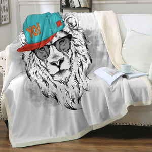 Hiphop Snapback Lion SWMT4229 Fleece Blanket