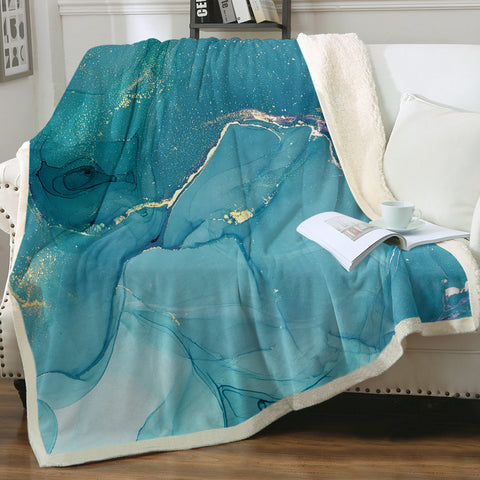 Image of Splash Golden Turquoise SWMT4277 Fleece Blanket