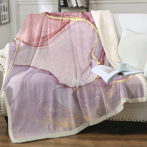 Image of Splash Golden Salmon Pastel SWMT4278 Fleece Blanket