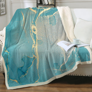 Splash Golden Light Mint SWMT4281 Fleece Blanket