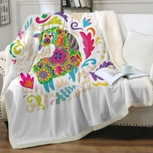 Colorful Mandala Cute Alapaca SWMT4286 Fleece Blanket