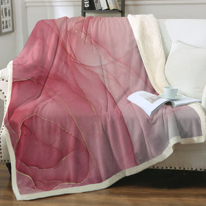 Golden Splash Shade Of Pink SWMT4307 Fleece Blanket