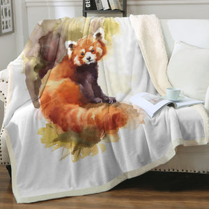 Watercolor Fox Painting SWMT4328 Fleece Blanket