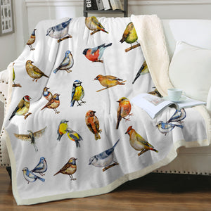 Colorful Bird Collection SWMT4445 Fleece Blanket