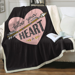 Follow Your Heart - Boho Style SWMT4455 Fleece Blanket