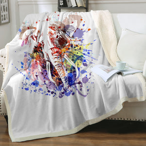 Colorful Spray Elephant SWMT4496 Fleece Blanket