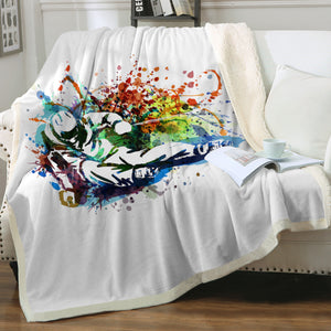 Colorful Spray Skiing SWMT4498 Fleece Blanket