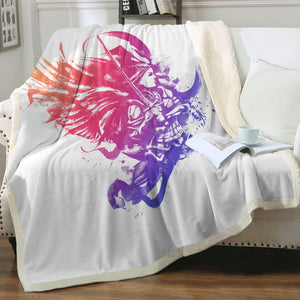 Gradient Color Fight Wings Warrior SWMT4506 Fleece Blanket