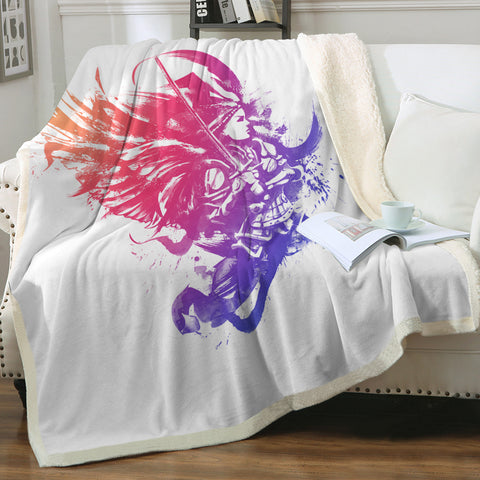 Image of Gradient Color Fight Wings Warrior SWMT4506 Fleece Blanket