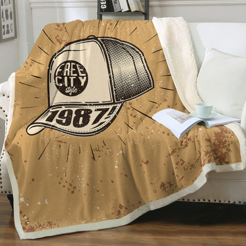 Image of Retro Cap - Free City Style 1987 SWMT4525 Fleece Blanket