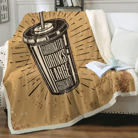 Image of Retro Carbonated Drink Glass SWMT4527 Fleece Blanket